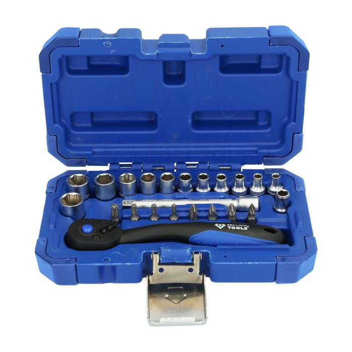 Jeu de clés à douille 1/4" - 23 pcs Jeu de clés à douille 1/4" - 23 pcs